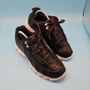 K Swiss Shoes Womens 9.5 ST329 CMF Training Sneakers Black Leather Low 96408-012